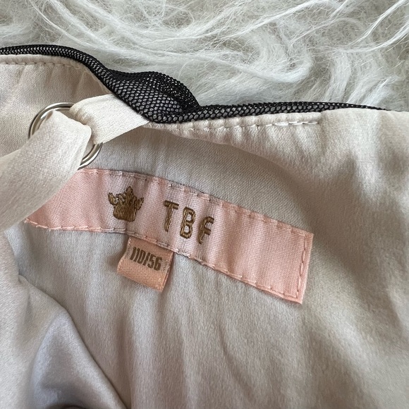 TBF Girl Adjusted Strips Dress Black And Cream Size 110/56 Y2K - Picture 4 of 11